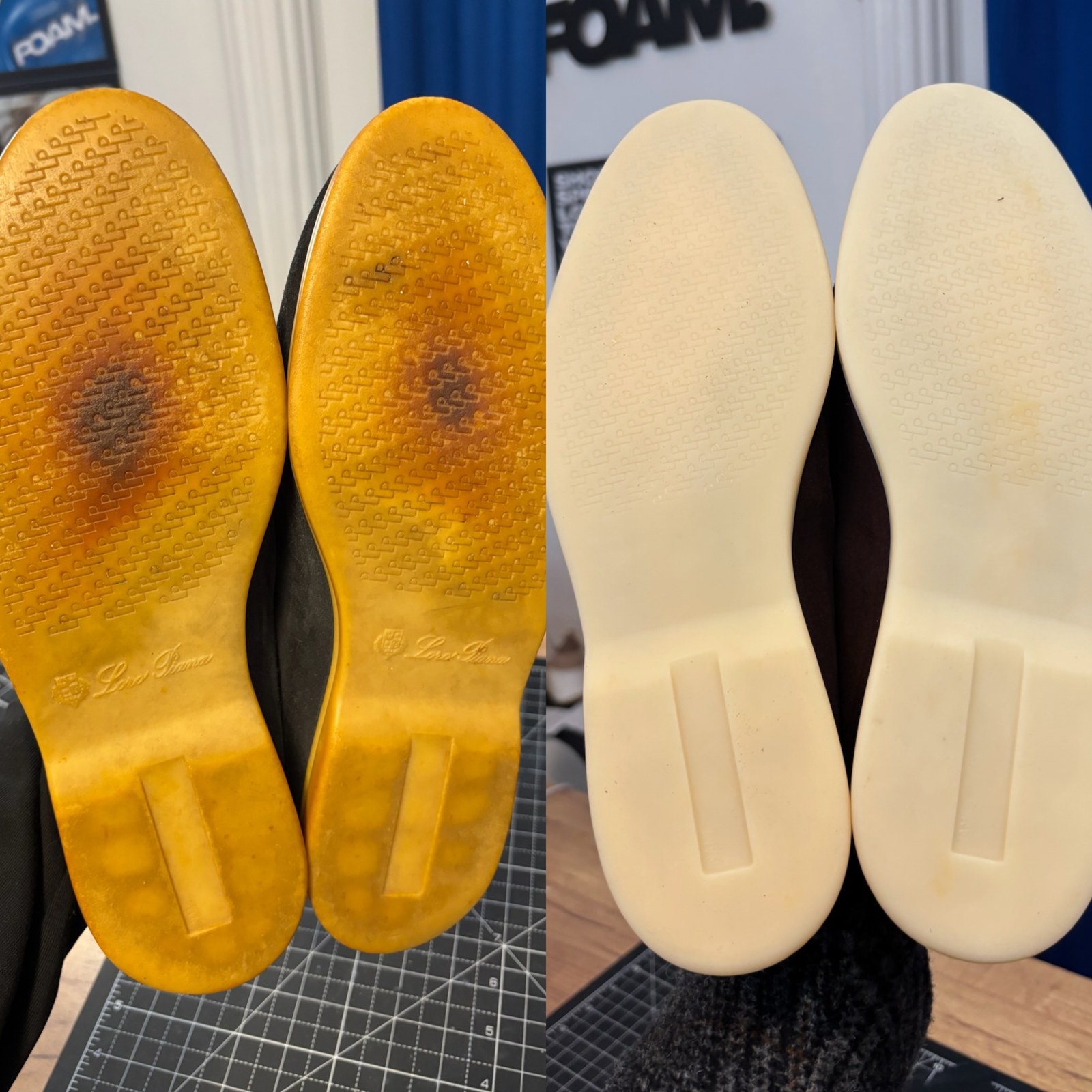Before and after result of professional shoe and bag care at FOAM Vienna (13)