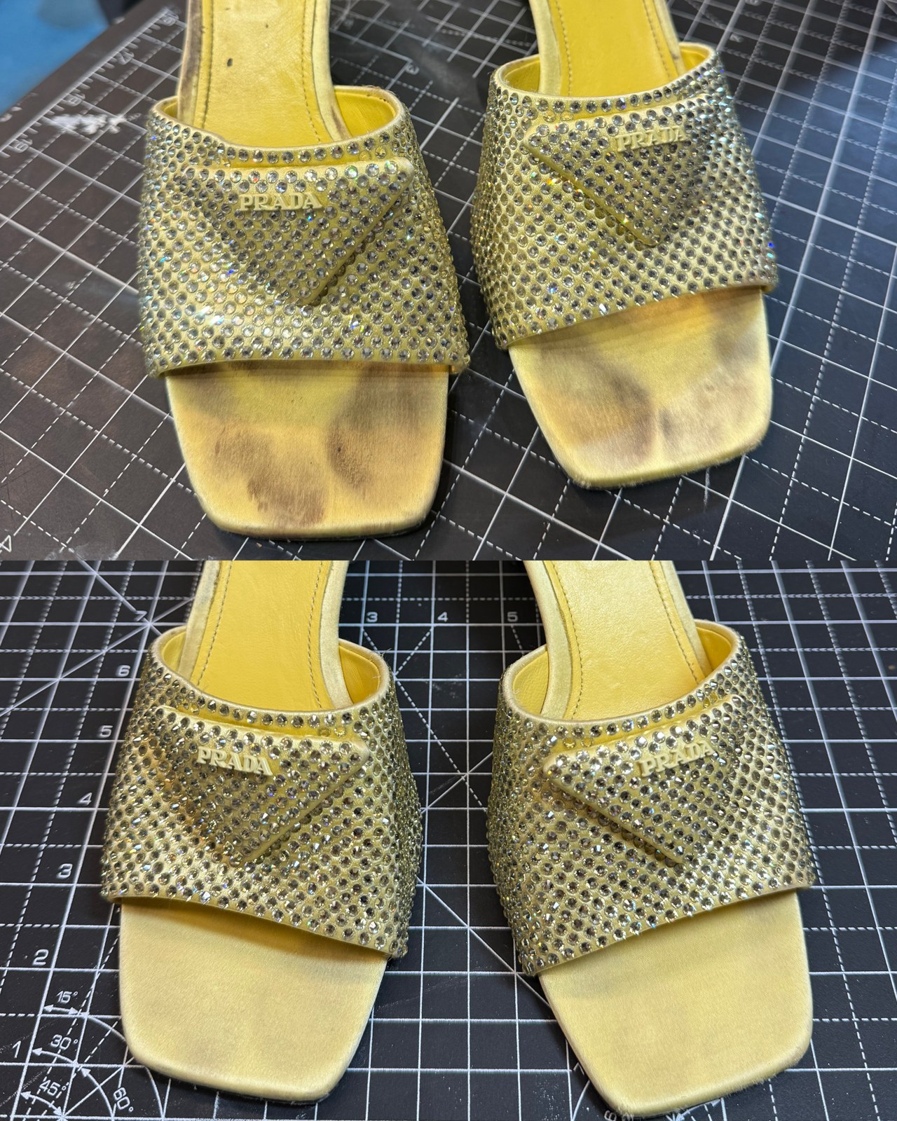 Before and after result of professional shoe and bag care at FOAM Vienna (14)